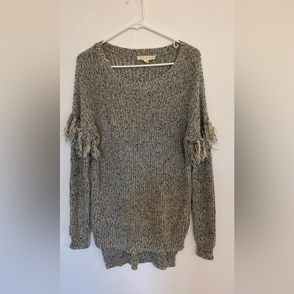 Love stitch fringe sweater